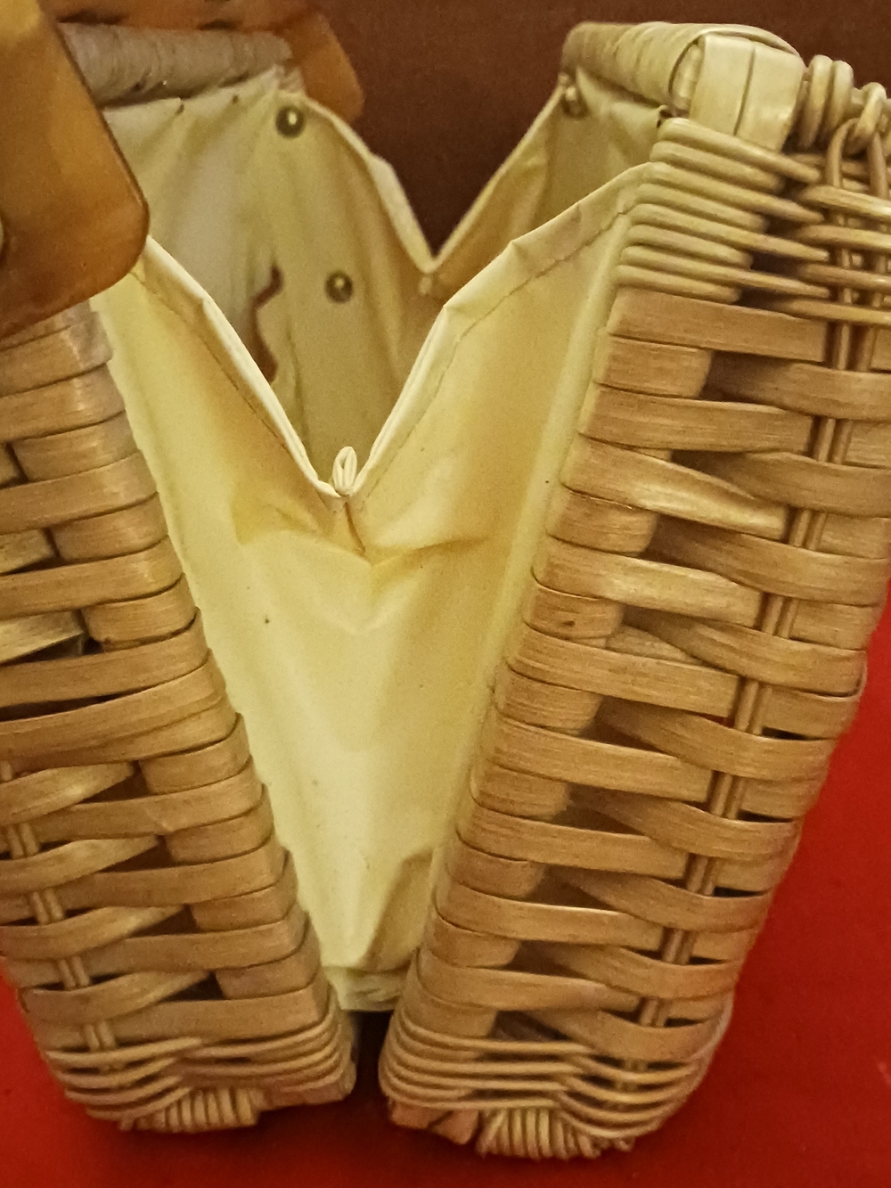 Woven Rattan Handbag - Natural Tan - Picture 6 of 7